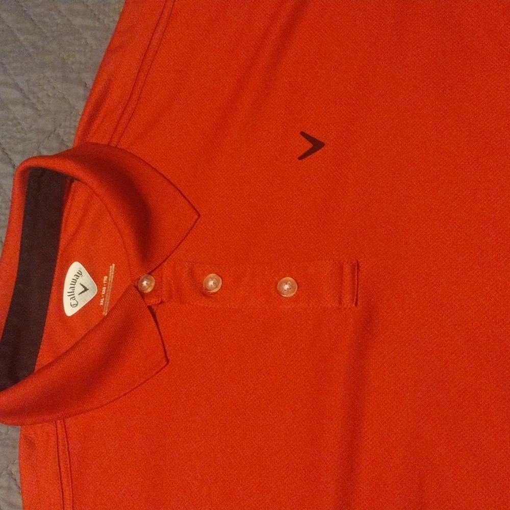 Callaway Bright Red Polo Shirt - Picture 3 of 6